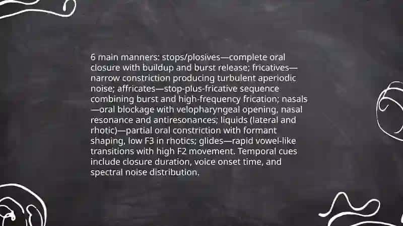 Articulatory and acoustic properties of English consonants 4