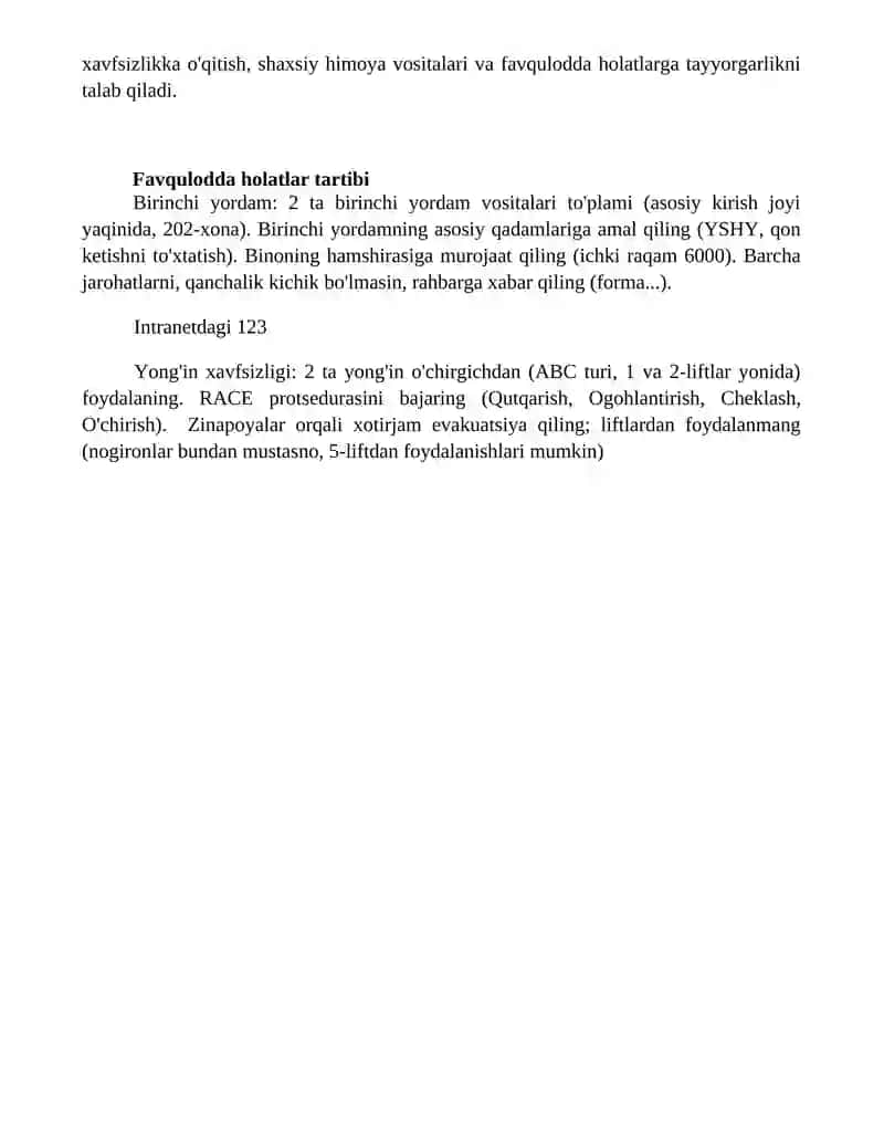 Xavfsizlik qoidalari 4