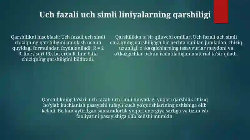 Chiziqlarning chidamliligini hisoblash 4