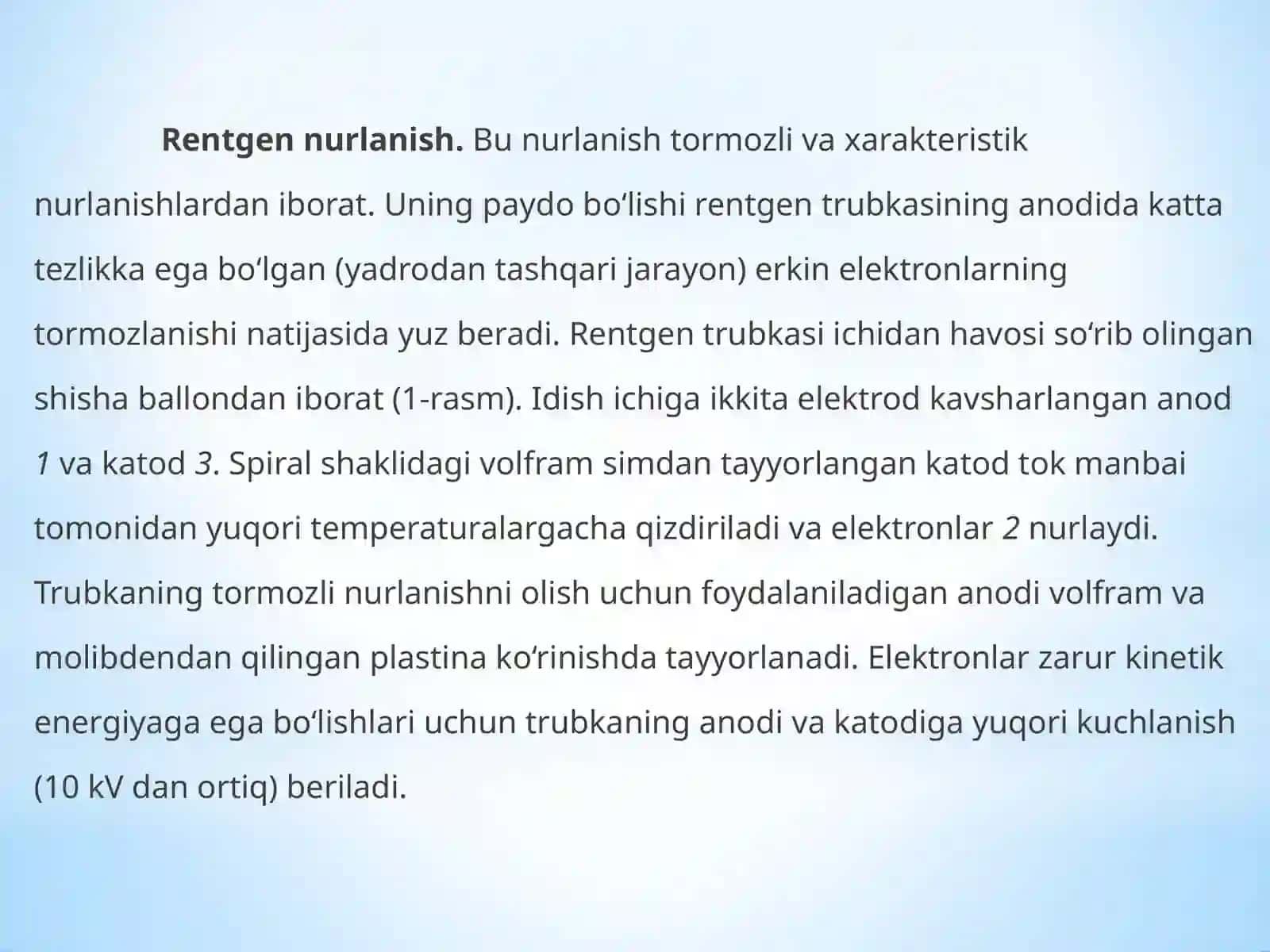 RENTGEN VA GAMMA NURLARI BILAN NAZORAT QILISH 4