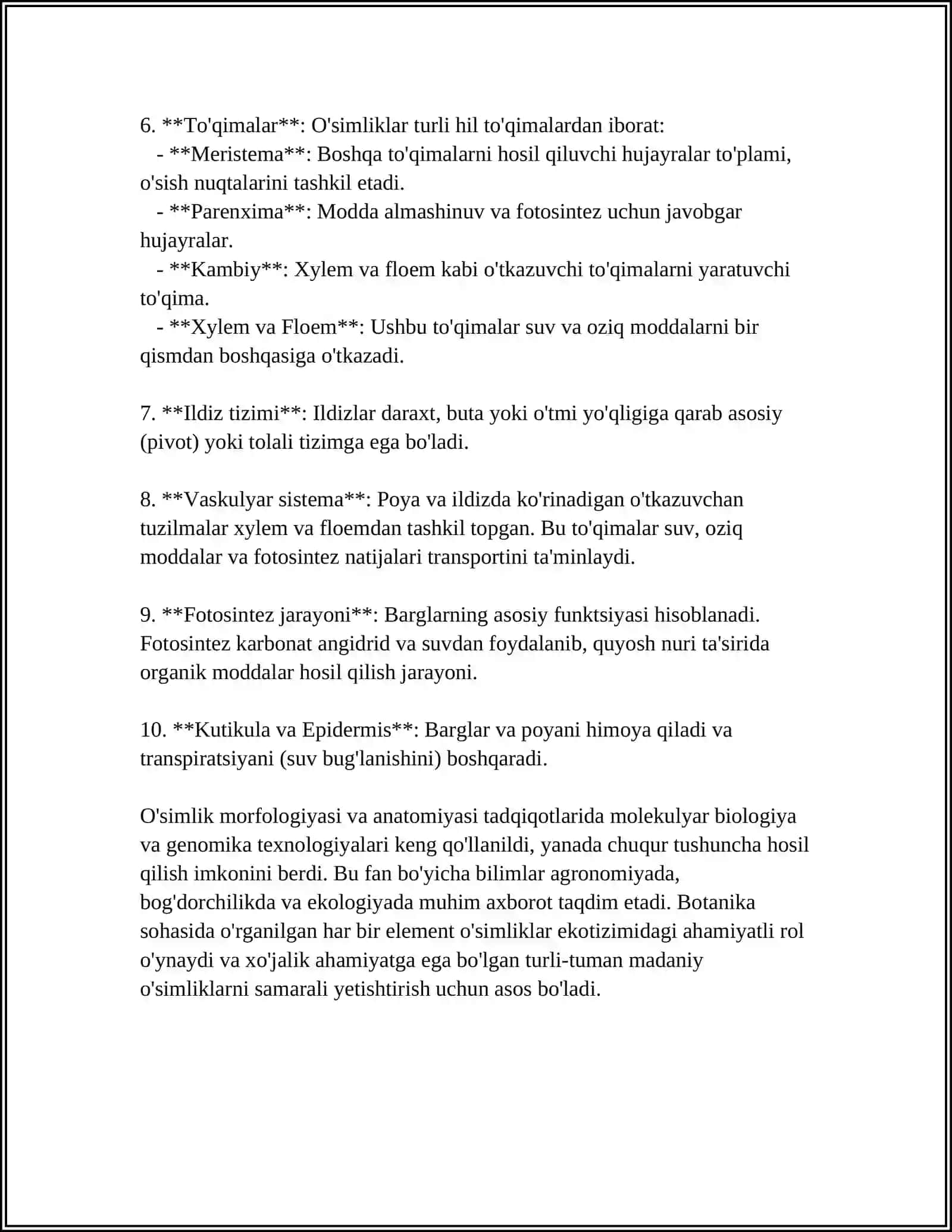 IQTISODIYOT VA PEDAGOGIKA UNVERSITETI.BIYALOGIYA KAFEDRASI.24.167-GURUH.OMONOVA ADIBA ULUGʻBEK QIZ 4