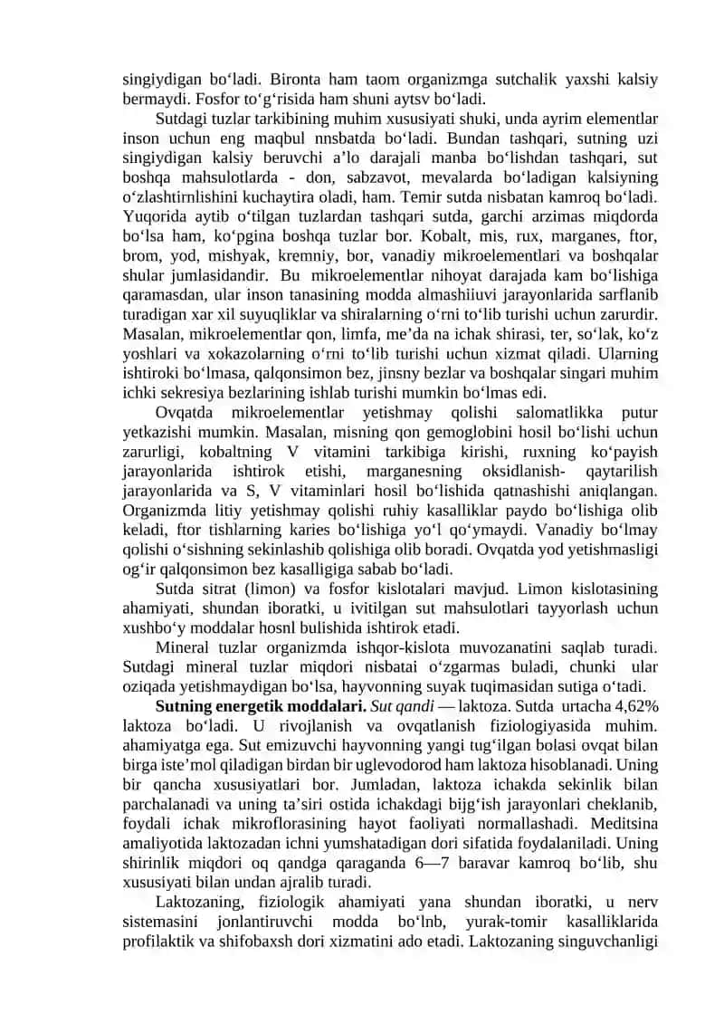 SUTNI OZIQAVIY QIYMATI VA TARKIBI 4
