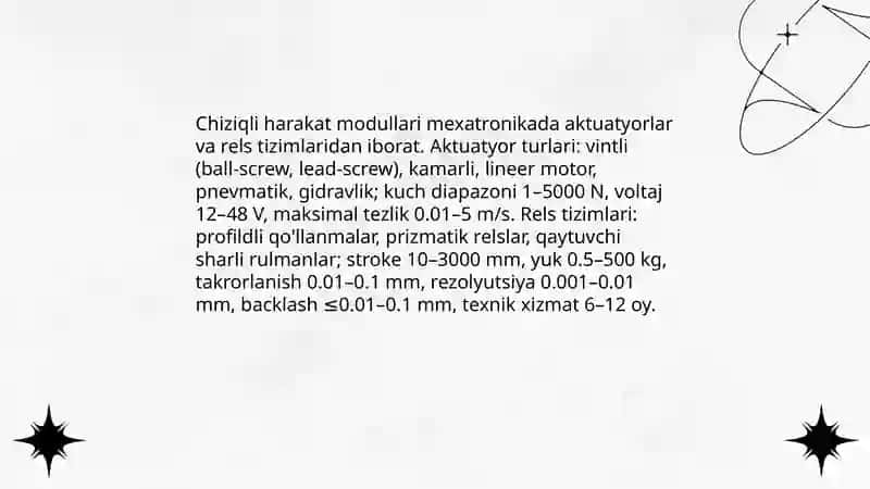 Mexatronik harakat modullari 4
