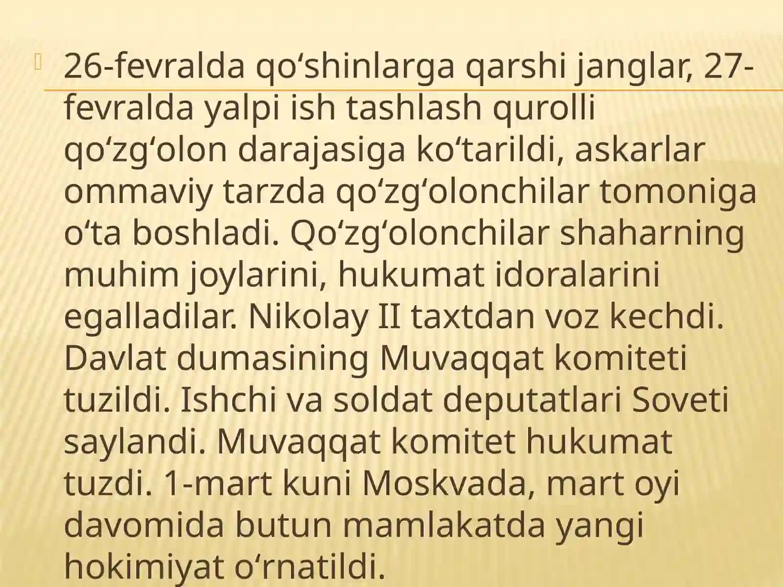 Mirzyaev Boburning O’zbekiston tarixi fanidan tayyorlagan taqdimoti 4