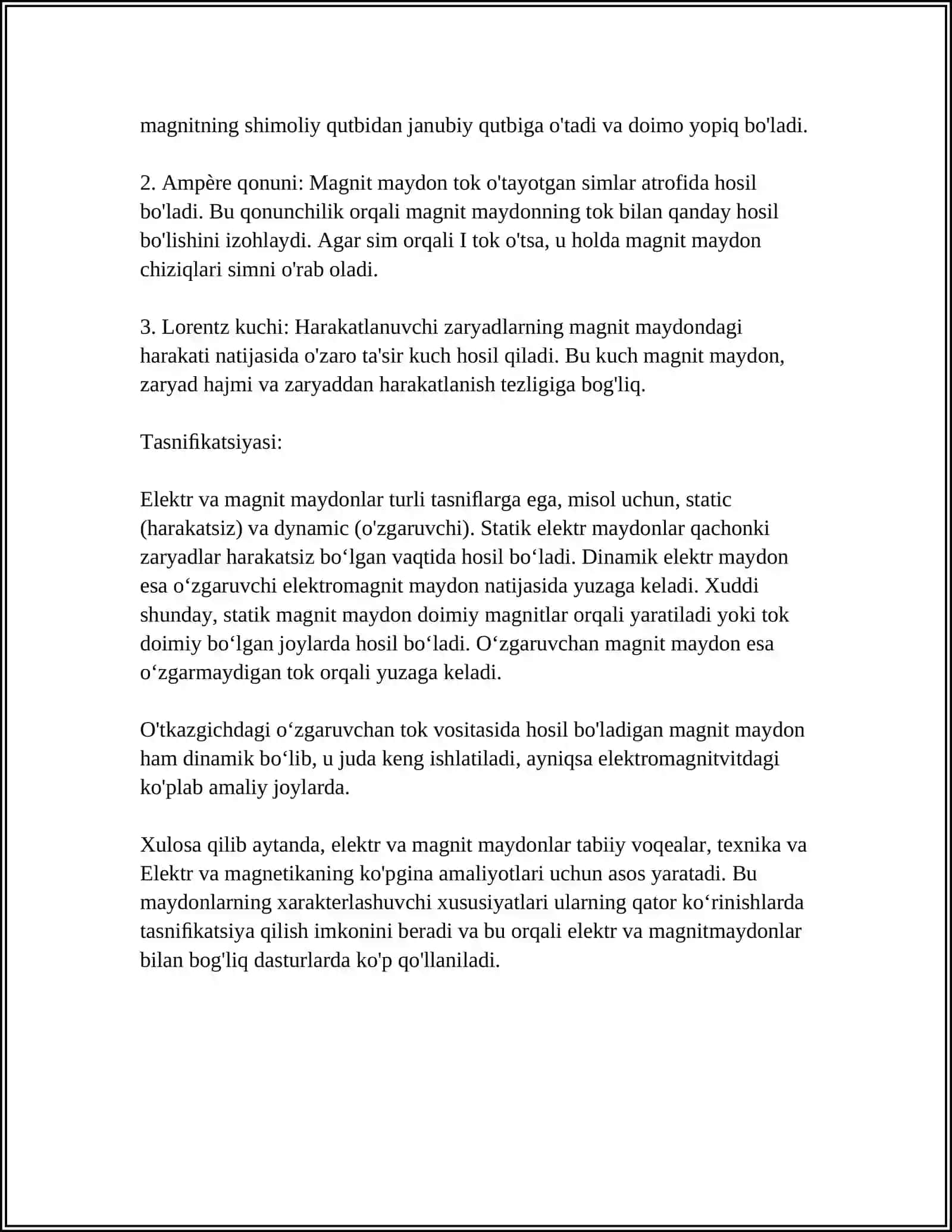 ELEKTR VA MAGNIT MAYDONLARI VA ULARNING TIRIK ORGANIZIMIGA TAʼSIRI 4