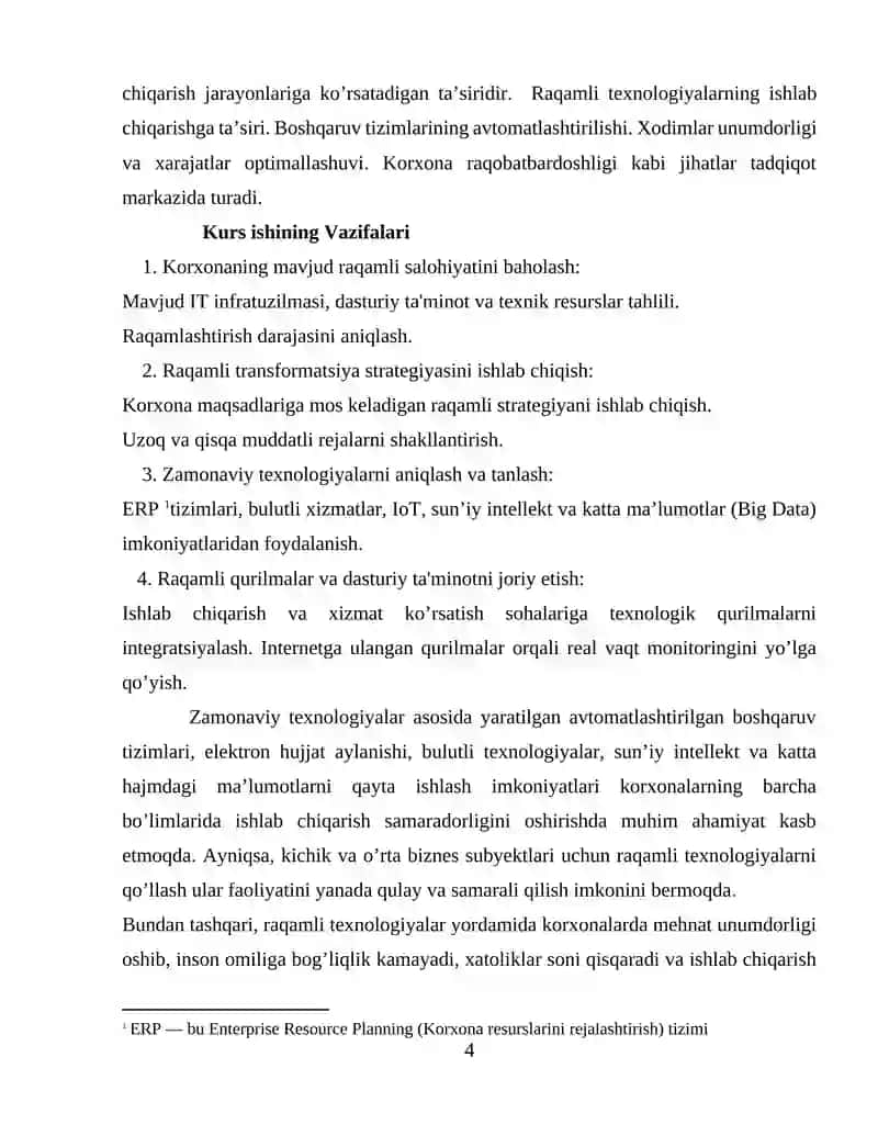 Korxonalarda raqamli texnologiyalarni qo'llashning iqtisodiy samaradorligi" 4