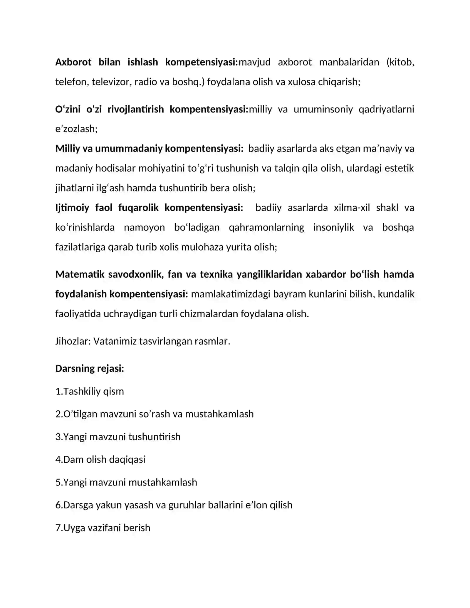 7-sinf Texnologiya fanidan Ko'ylak va uning turlari mavzusida ochiq dars ishlanma 4