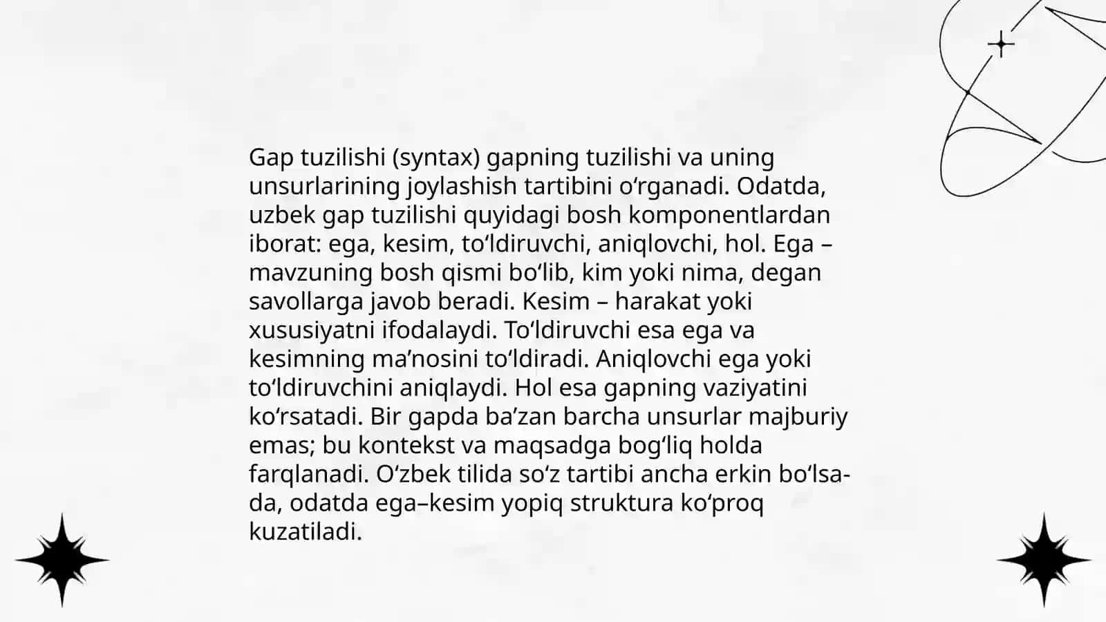 Gap sintaksisi 4