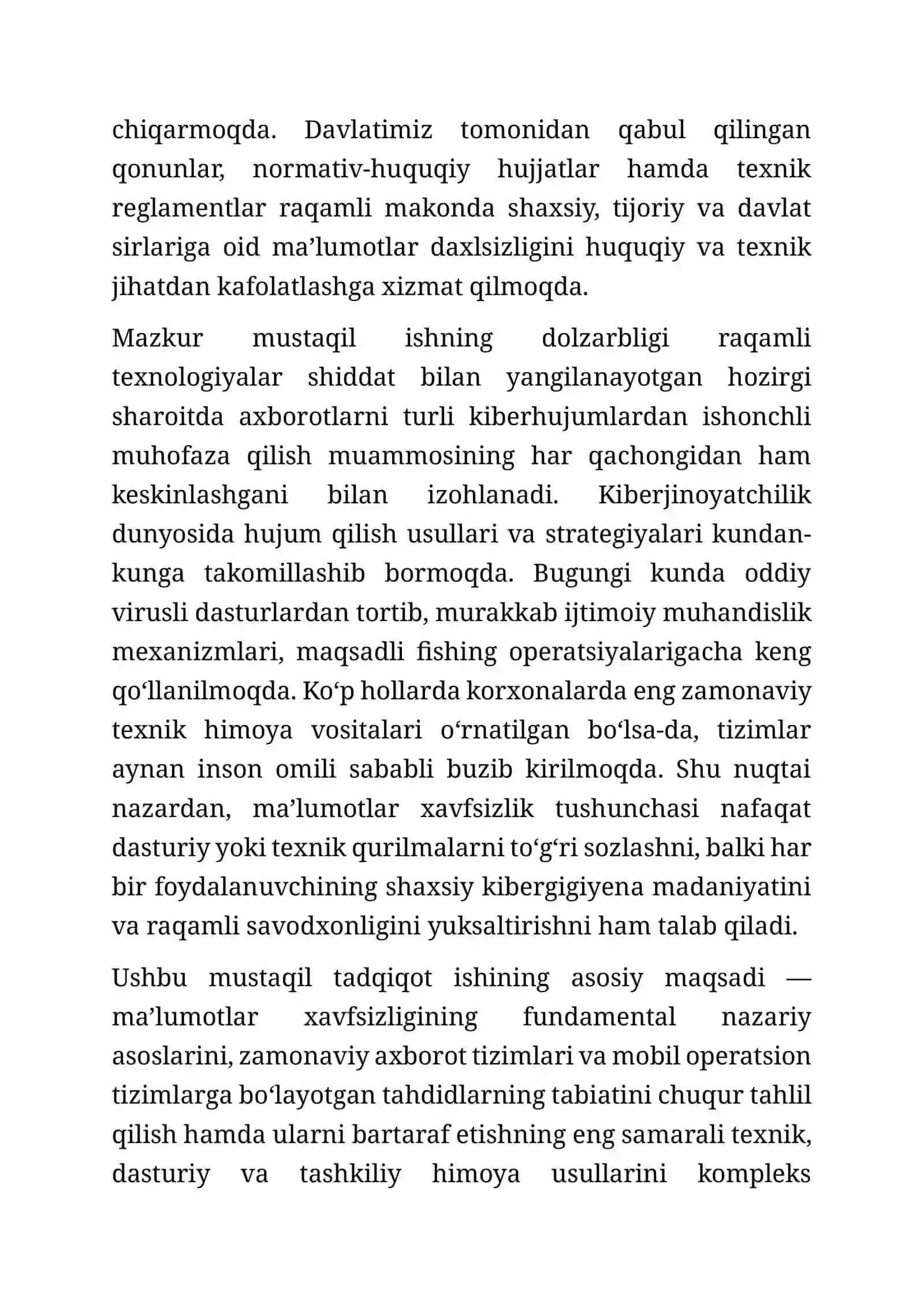 Maʼlumotlar xavfsizligi va himoya usullari 4