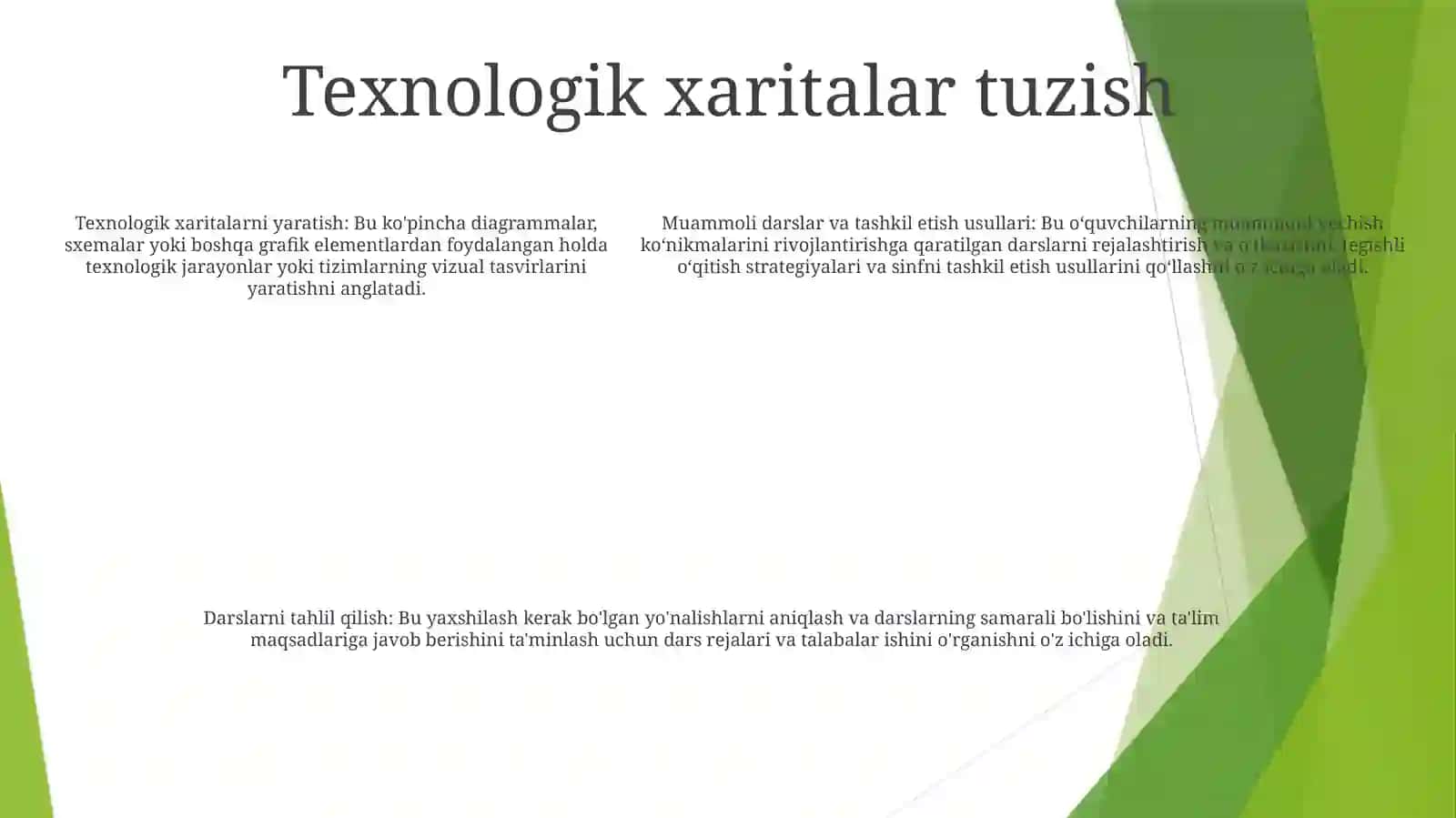 Dars, Dars Mazmuni Texnologik Xaritalar Tuzish 4