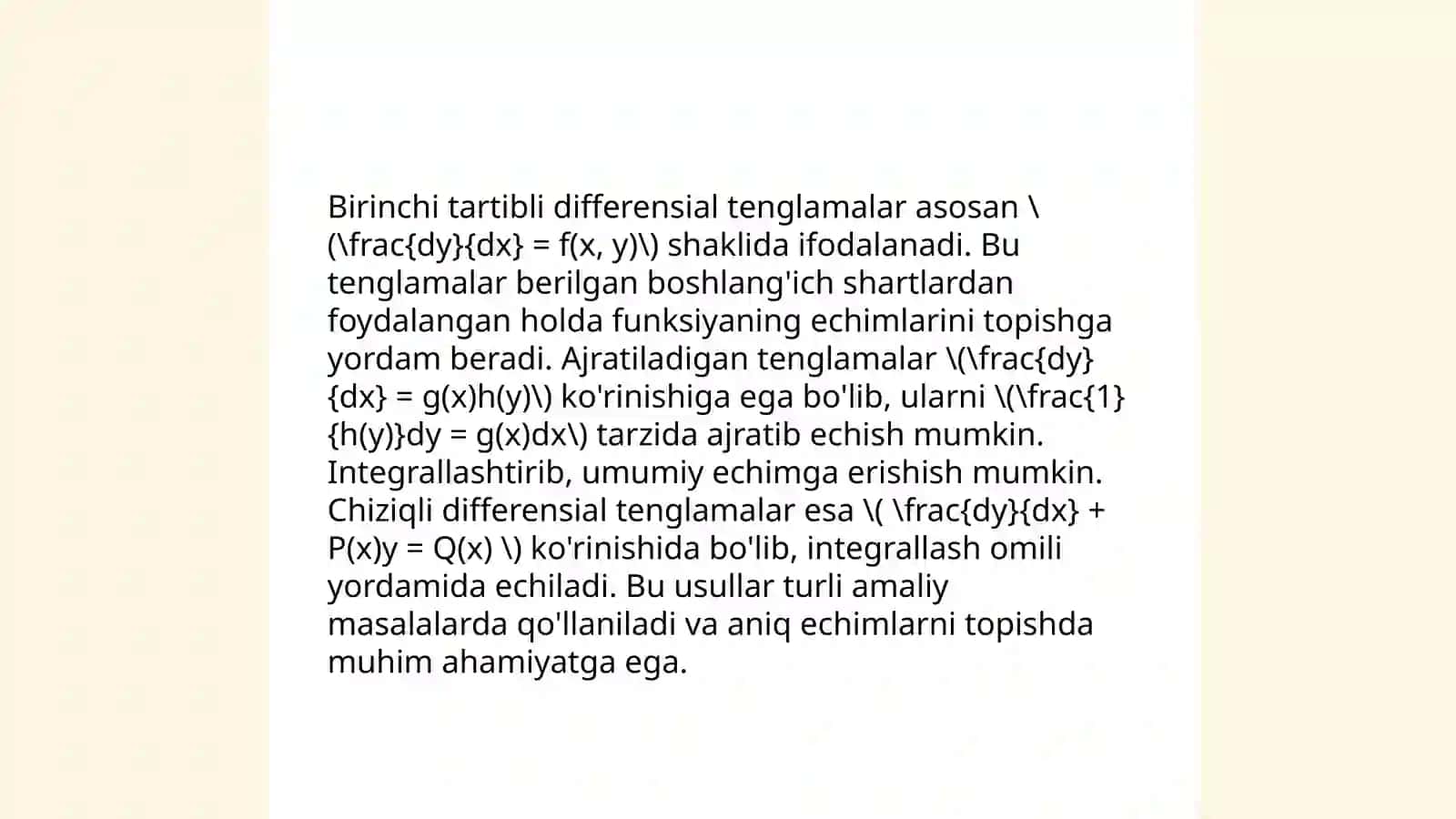 Differensial hisobining asosiy masalalari va metodlari 4