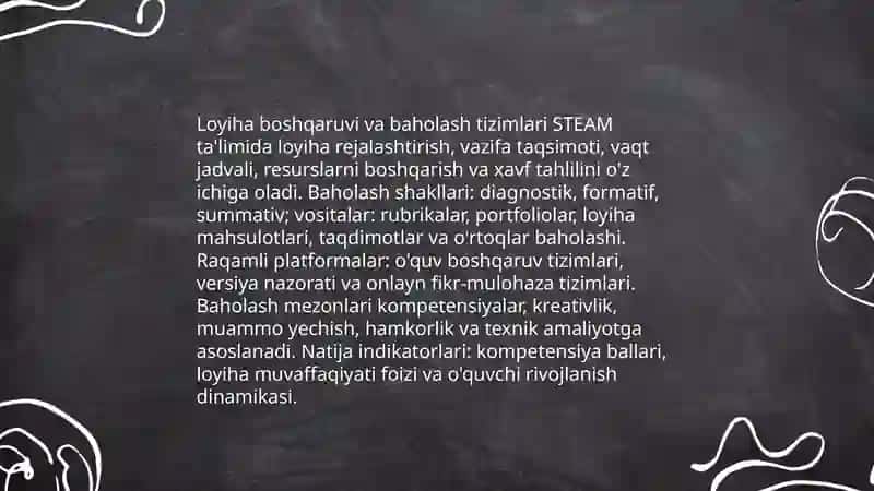 STEAM ta'limida loyihaga asoslangan ta'lim texnologiyasi 4
