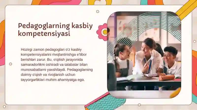 Hozirgi davr pedagog tarbiyachining kasbiy kompetentsiyasi 4