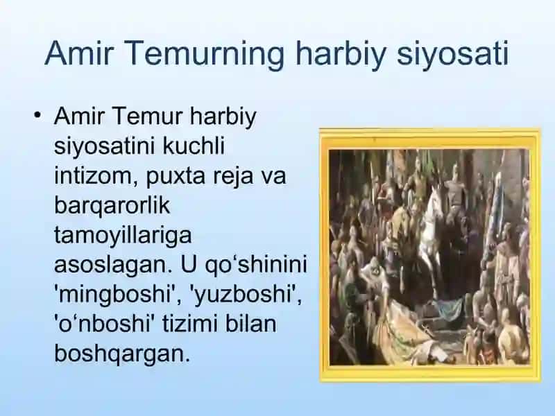 Amir Temurning harbiy yurishlari 4