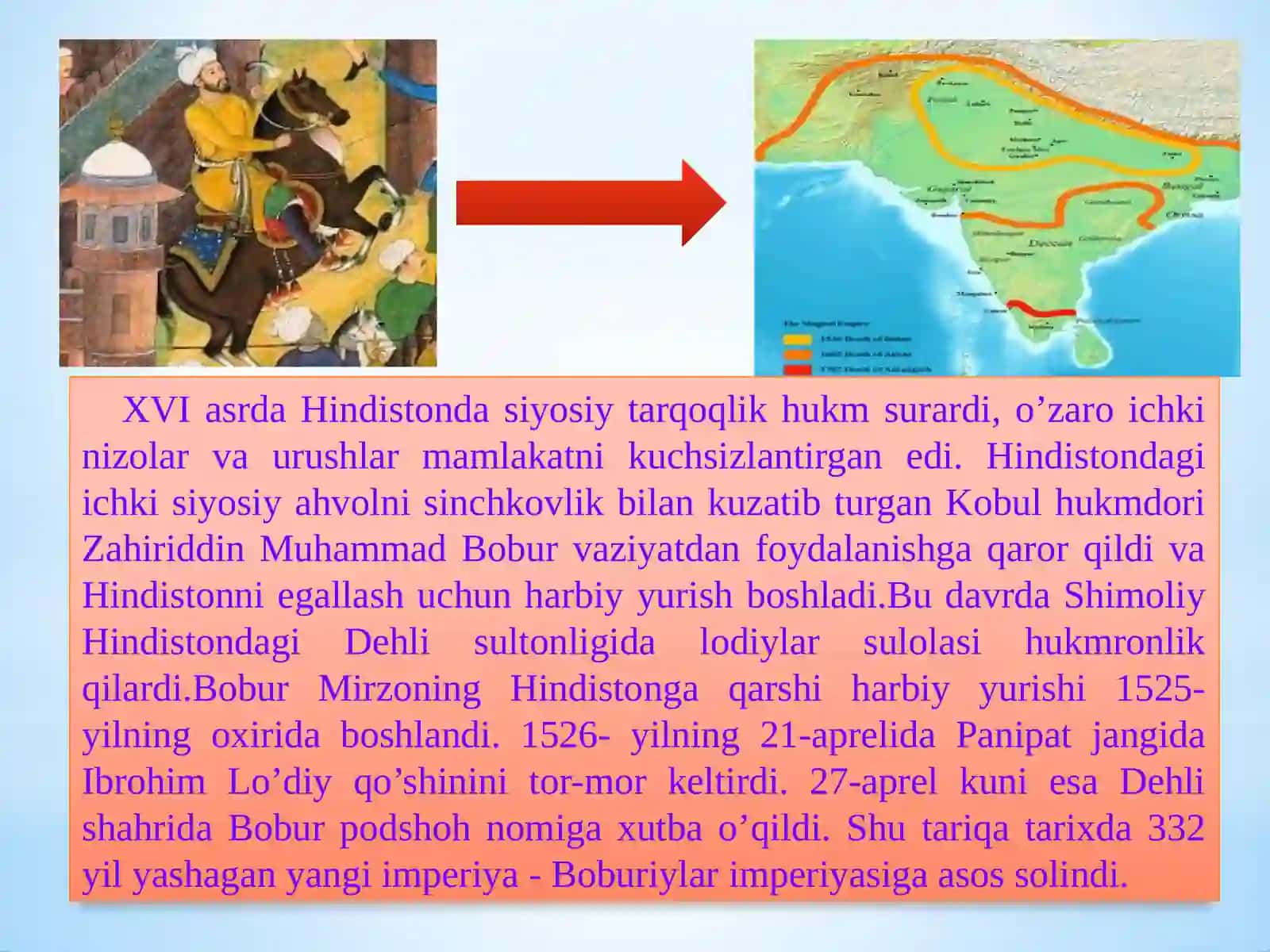 8-sinf Jahon tarixi fanidan XVI-XVIII asrlarda Hindiston dars taqdimoti 4