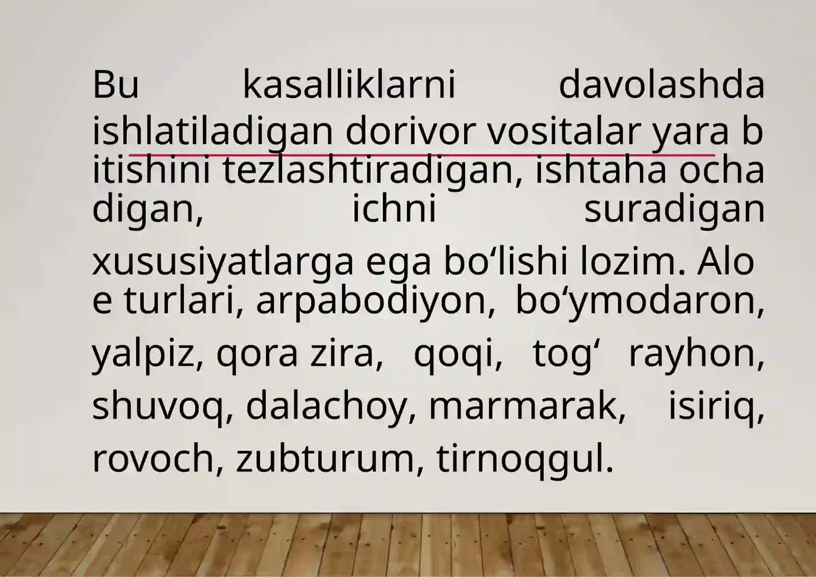 ME’DA ICHAK KASALLIKLARI DA QO’LLANILADIGAN DORIVOR O’SIMLIKLAR TA’LIMI 4