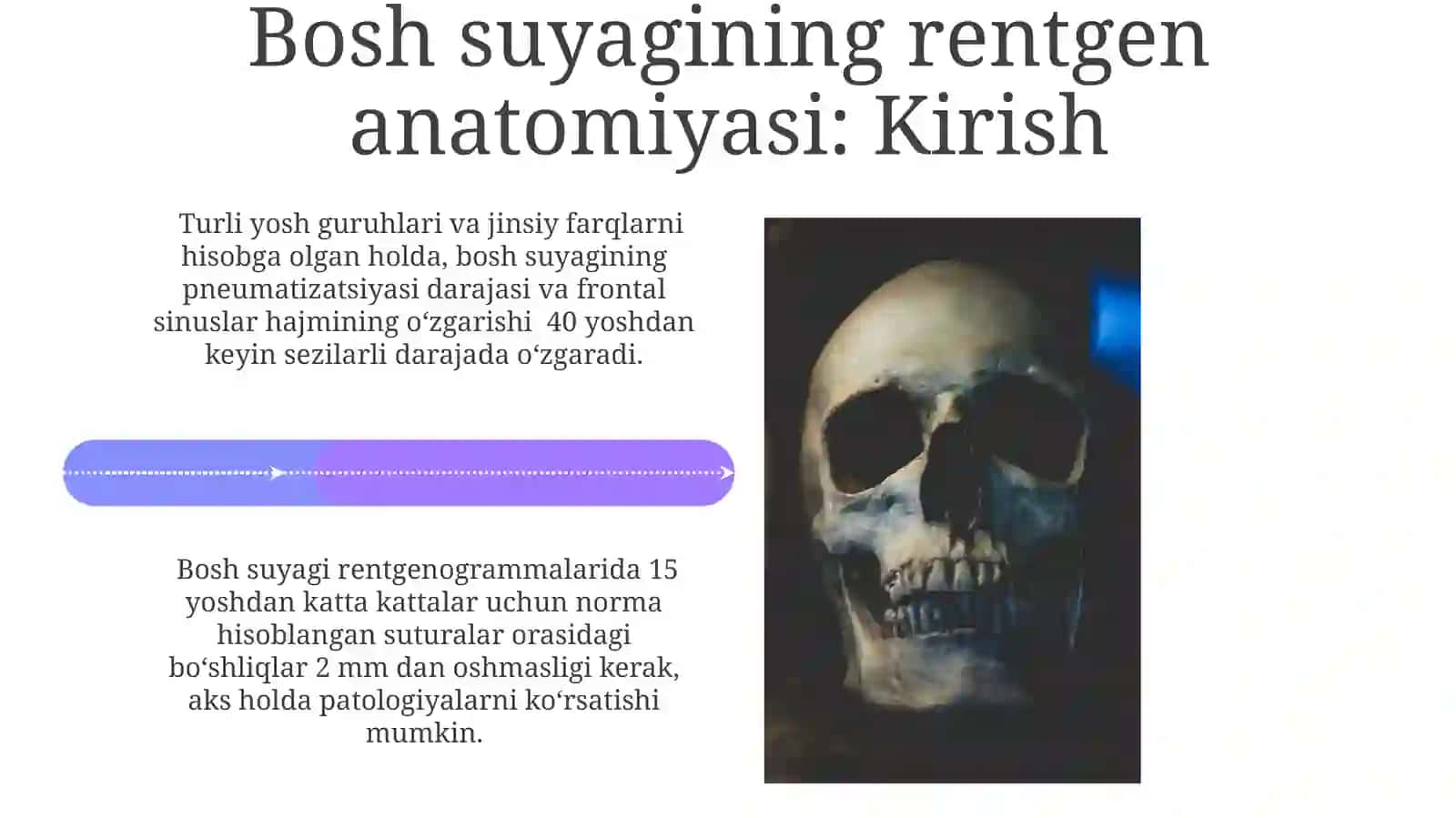 Kallasuyaklarining rentgen anatomiyasi. Kallasuyagining yosh va jinsiy tafovutlari 4