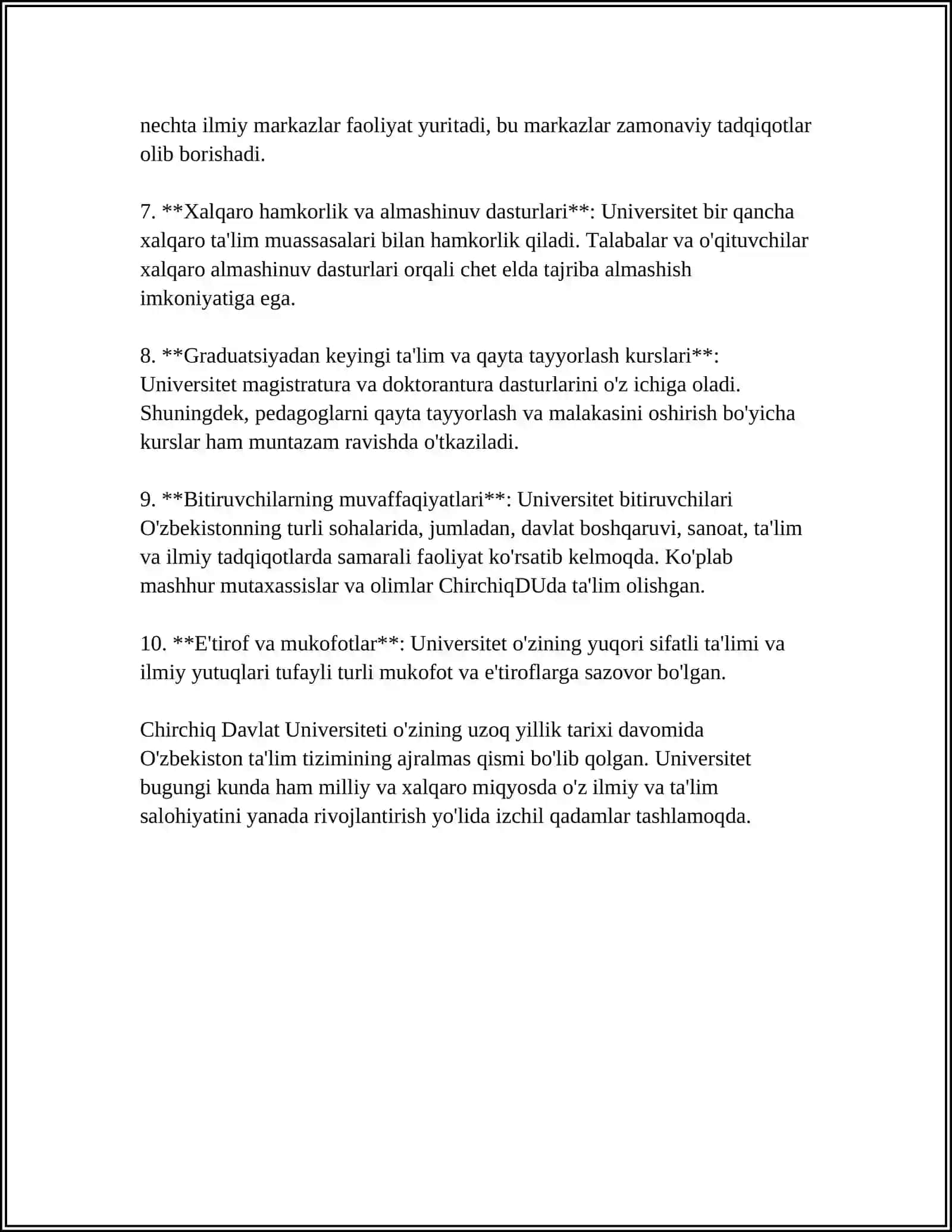 CHIRCHIQ DAVLAT UNIVERSITETI 4