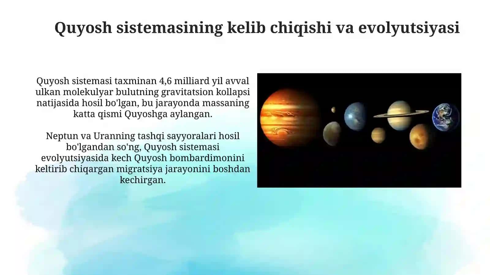 Quyosh sistemasi va sayyoralar 4