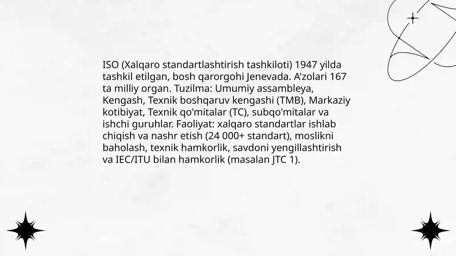 Xalqaro standartlashtirish tashkilotlari 4