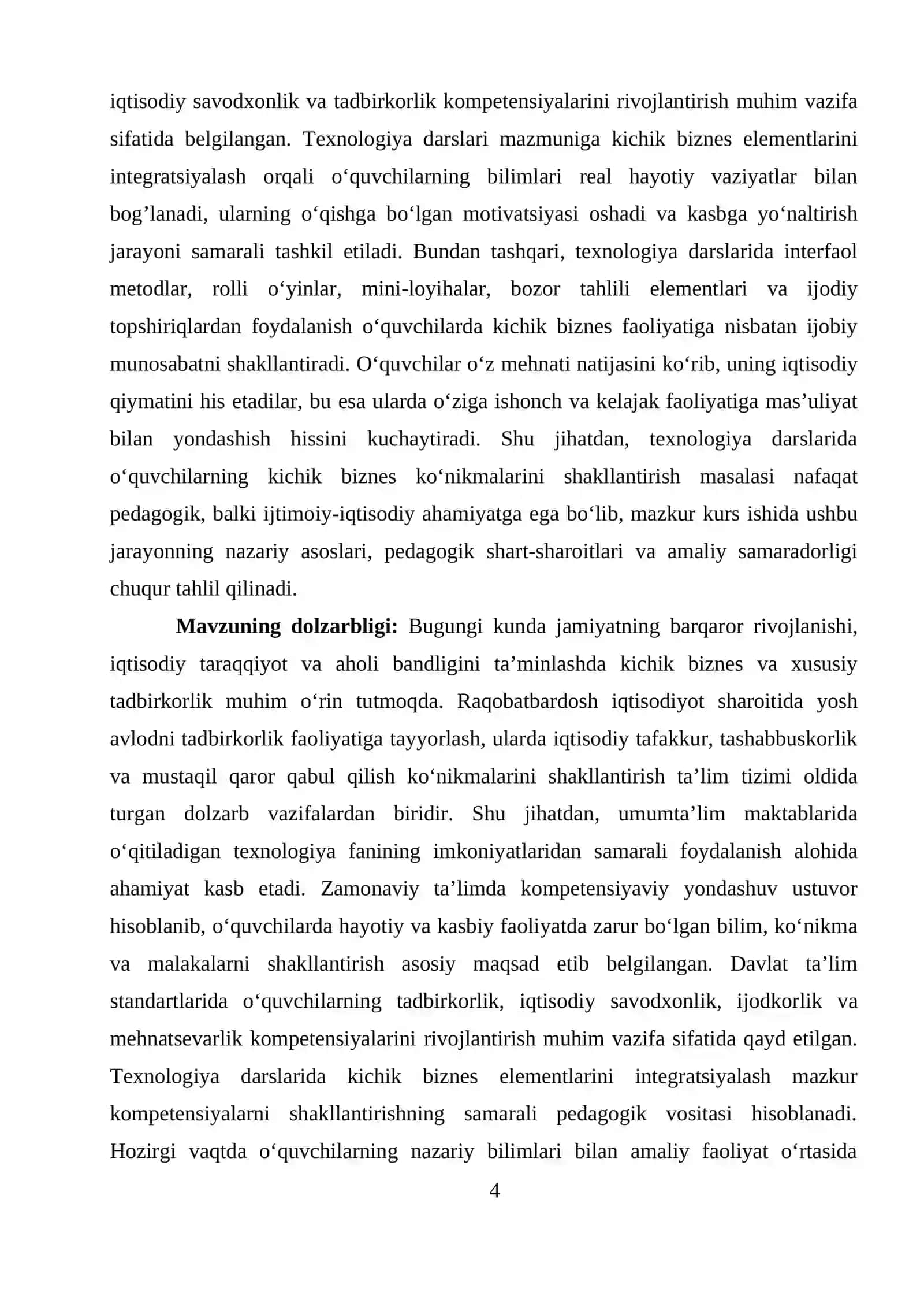 Texnologiya darslarida o‘quvchilarning kichik biznes ko‘nikmalarini shakllantirish 4