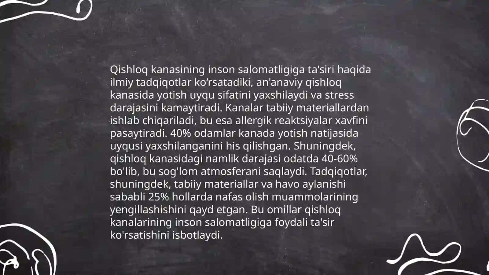 TIBBIYOTDA AHAMIYATGA EGA BOʼLGAN OʼRGIMCHAKSIMONLAR: QISHLOQ KANASI, QICHIMA, IT VA TAYGA KANALAR 4