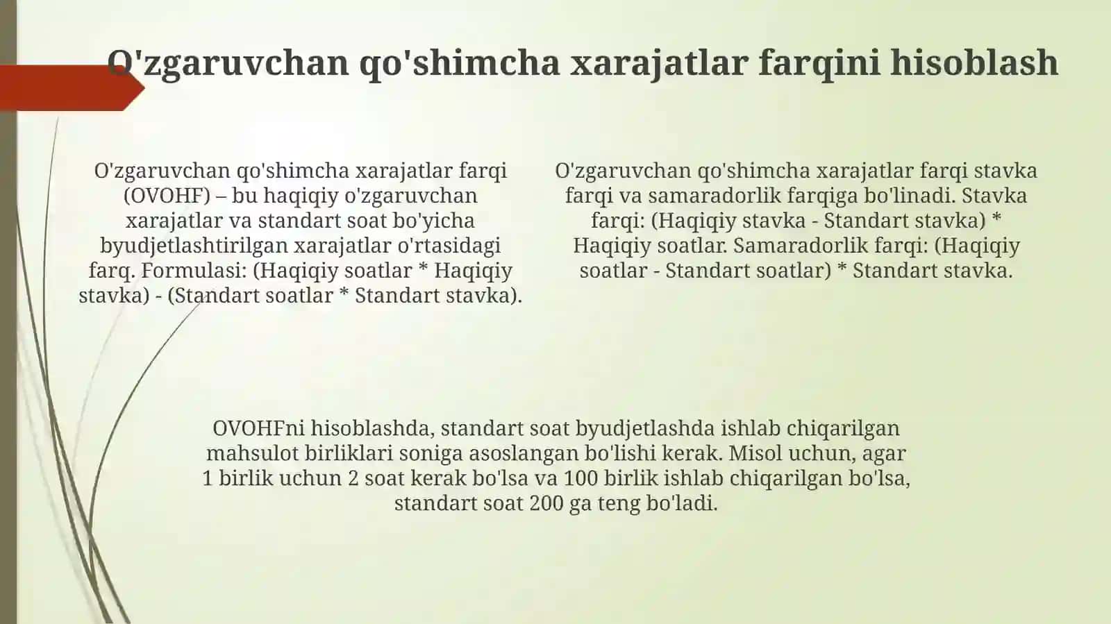 O‘zgaruvchan xarajatlar tafovuti 4