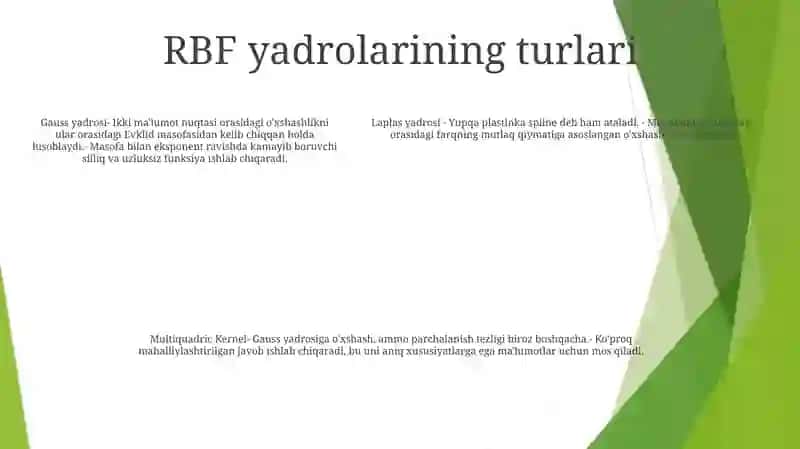 Radial Bazis Funktsiyalar (RBF) 4