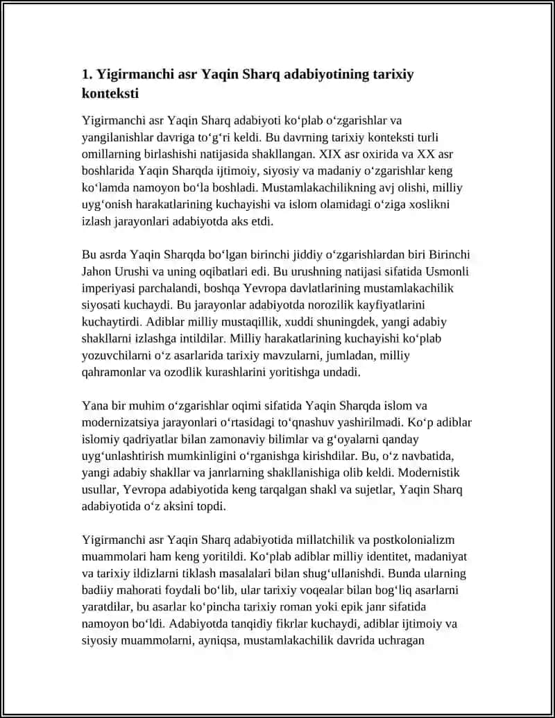 YIGIRMANCHI ASR YAQIN SHARQ ADABIYOTI XUSUSYATLARI 4