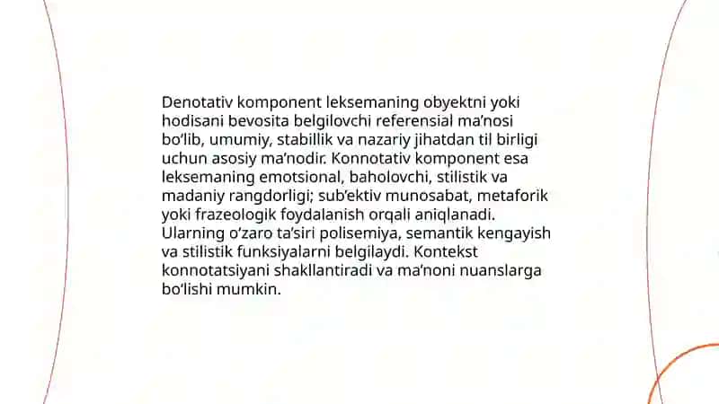 Oʻzbek tili leksemasida semantik tarkibi 4