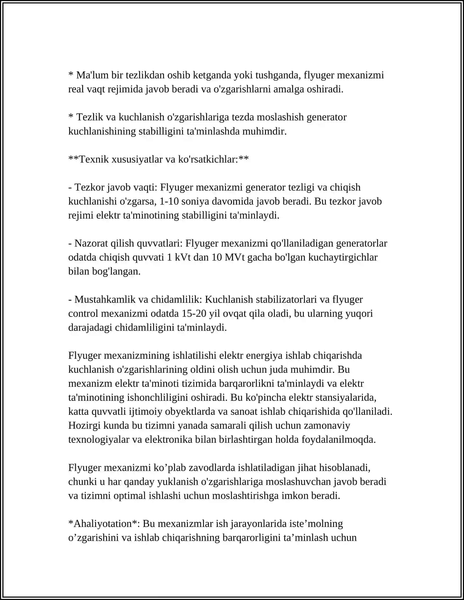 GENERATOR FLYUGERINI ORNATISHNI ORGANISH 4