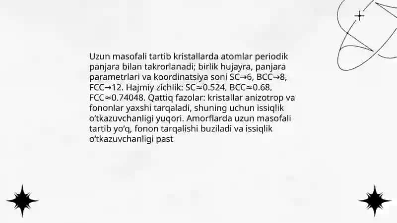 Kristall amorf moddalar farqlari 4