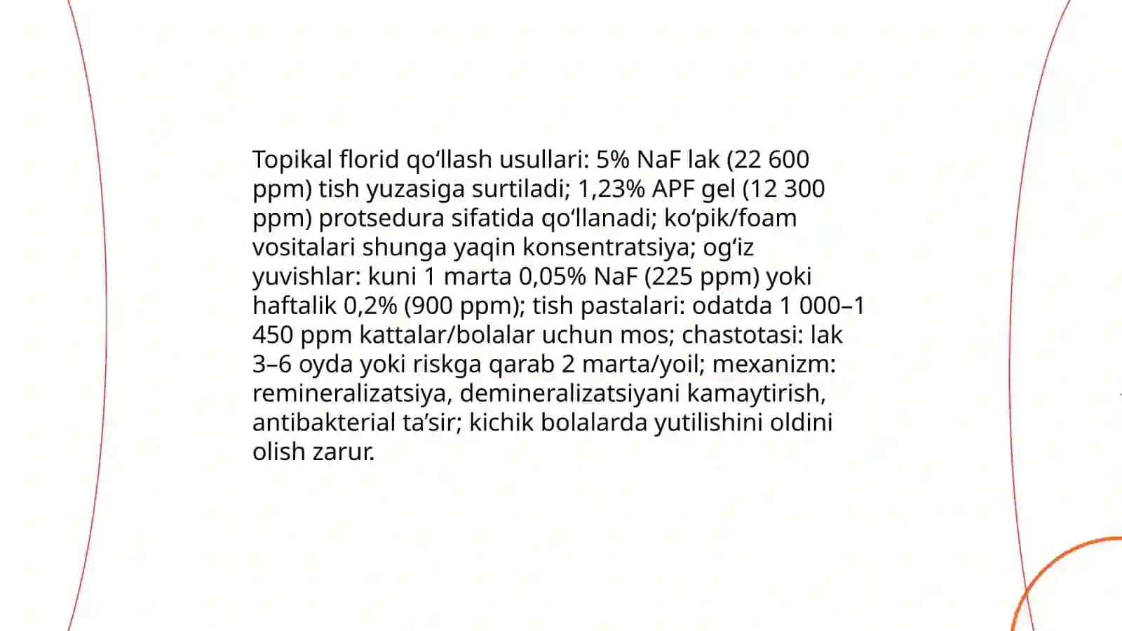 Tish qattiq to'qimasining nokaries profilaktikasi usullari 4