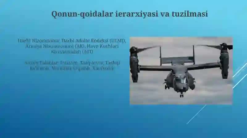 Harbiy Nizomlar, uning asosiy talablari va mazmuni 4