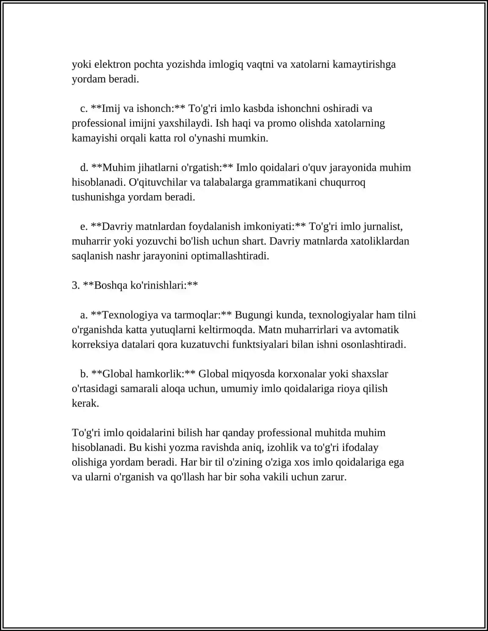 O'ZBEK TILINING IMLO QOIDALARI VA SOHA EGALARINING SAVODXONLIGI 4