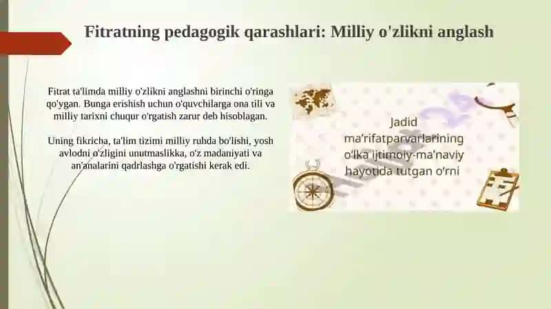 Jadid ma'rifatparvarlarining ijtimoiy-ma'naviy hayotida tutgan o'rni (Fitrat, Behbudiy, Avloniy) 4