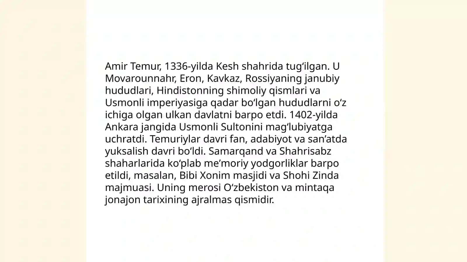 Oʻzbekiston tarixi 4