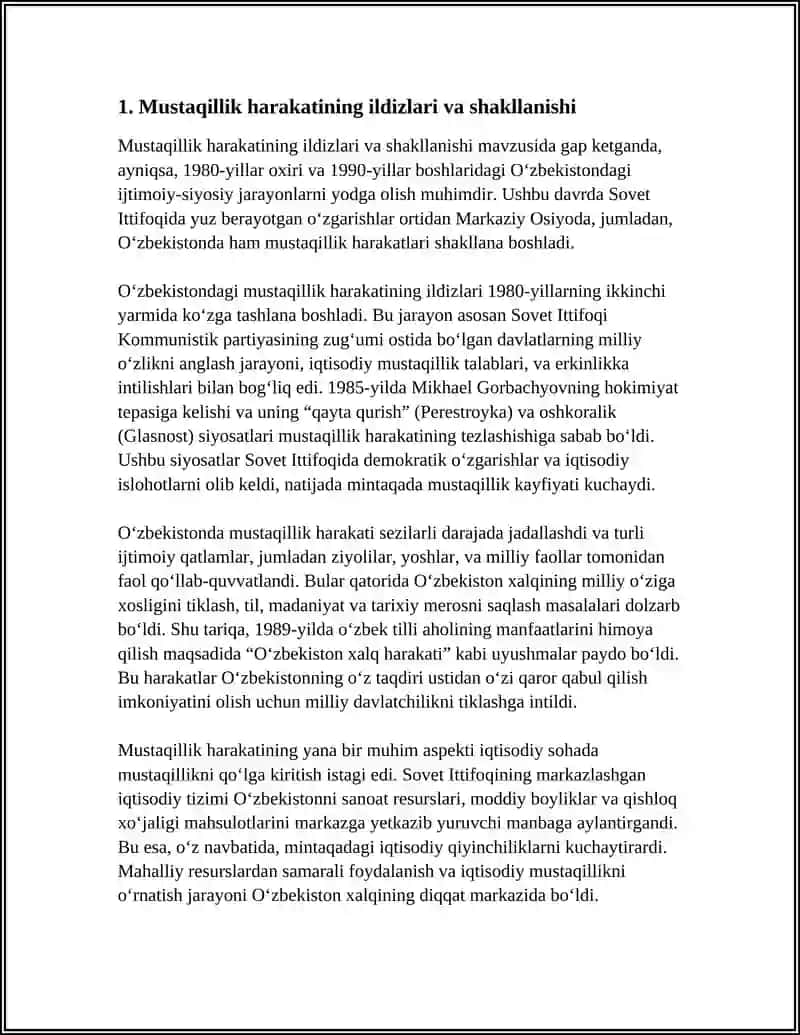 MUSTAQILLIKKA ERISHISH ARAFASIDA O‘ZBEKISTONDAGI IJTIMOIY-SIYOSIY JARAYONLAR 4
