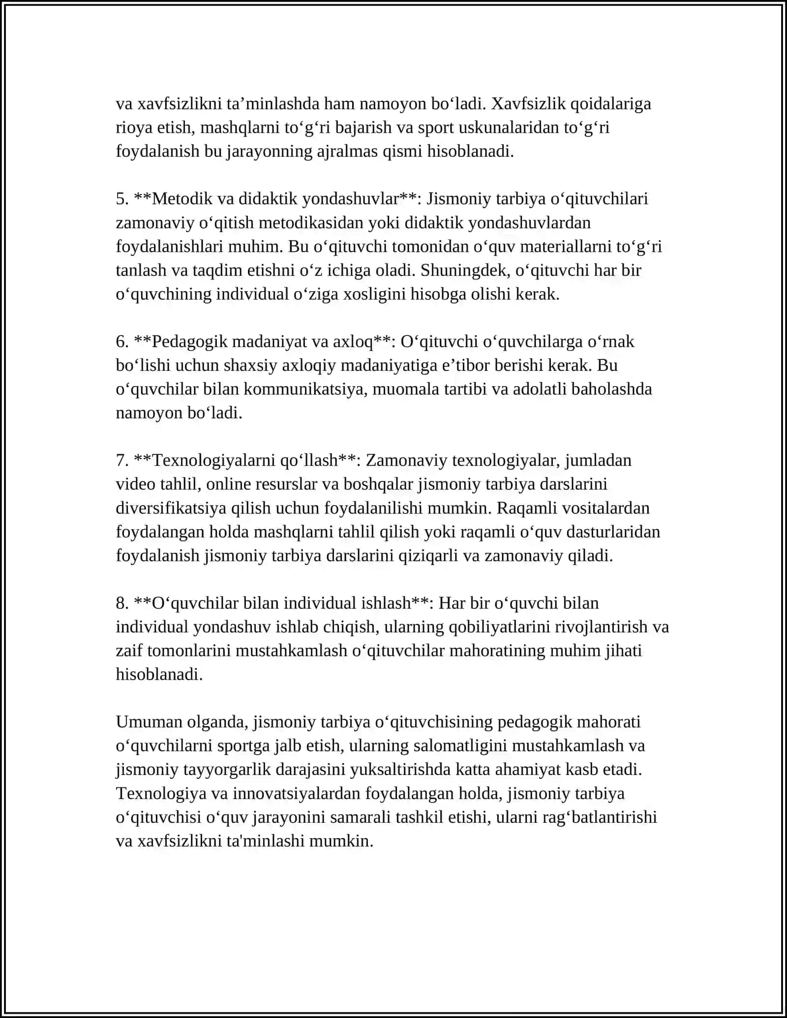 Jismoniy tarbiya o‘qituvchisining pedagogik mahorati 4