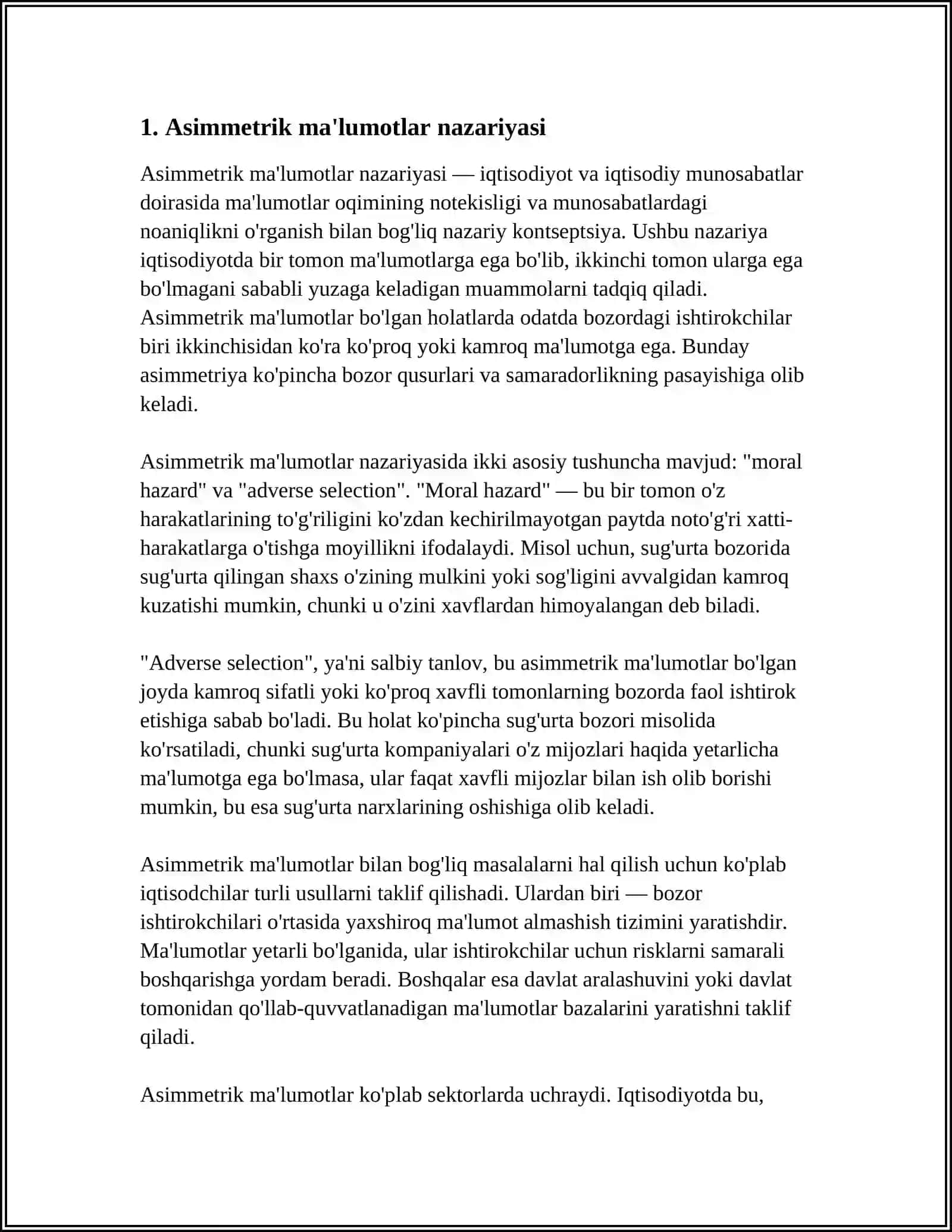 IQTISODIYOT BOʻYICHA NOBEL MUKOFOTI SOVRINDORLARI TADQIQOTLARI 4