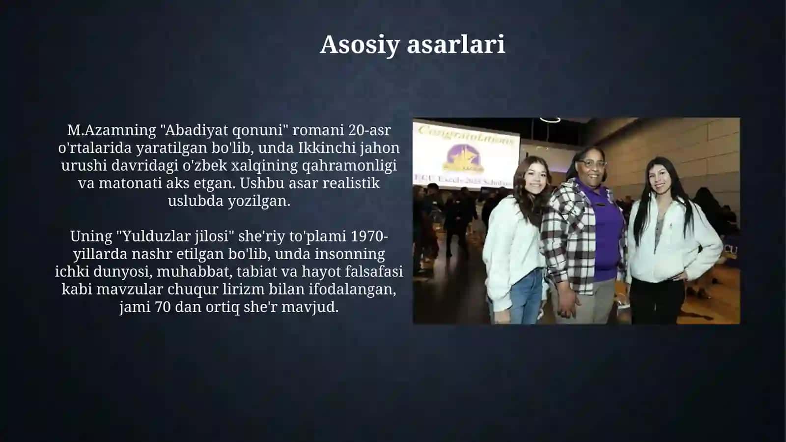 M. A'zamning ijodi va faoliyati 4