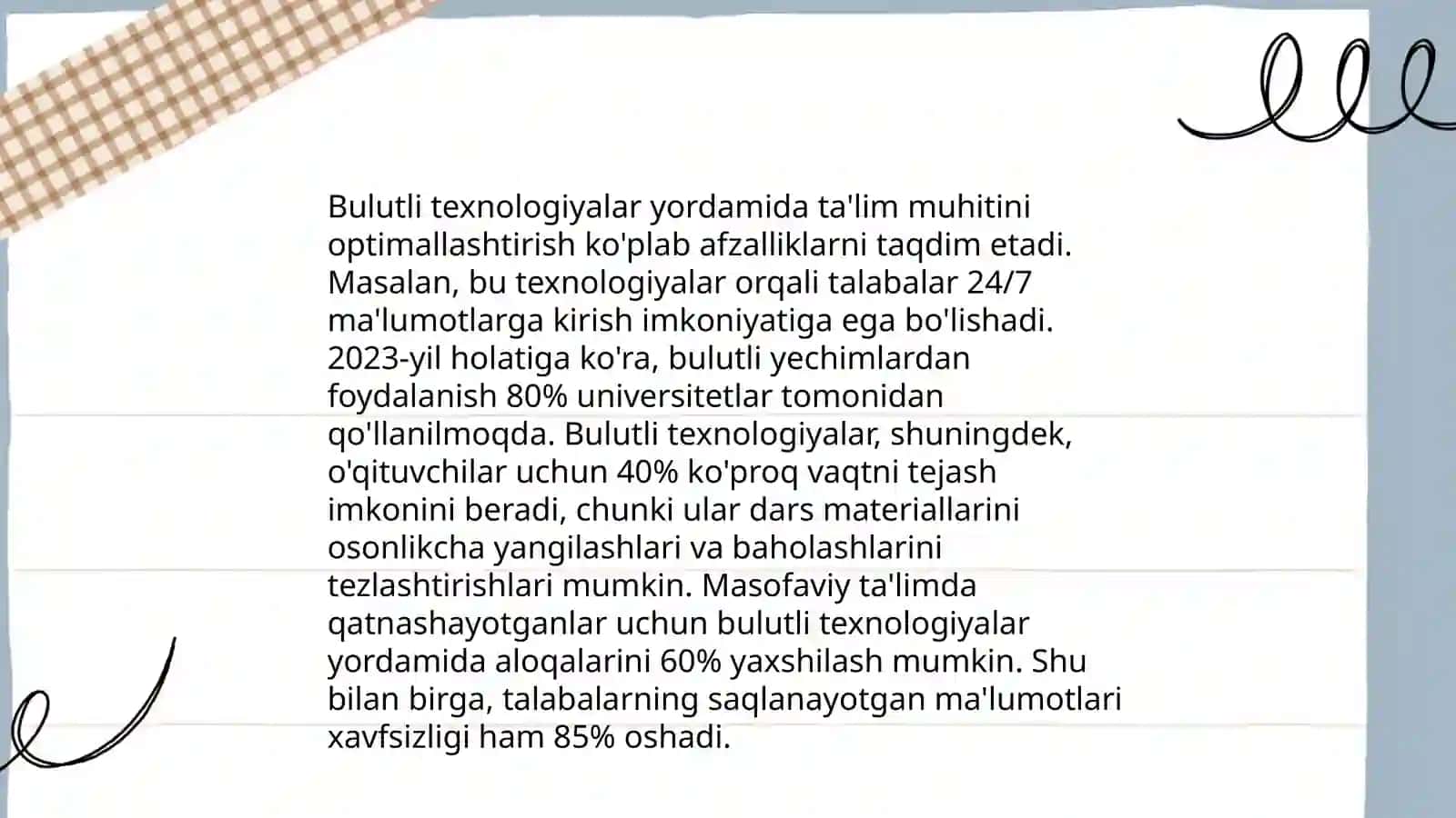 Kasbiy faoliyatda bulutli texnologiyalar va ularning ta'limiy imkoniyatlari 4