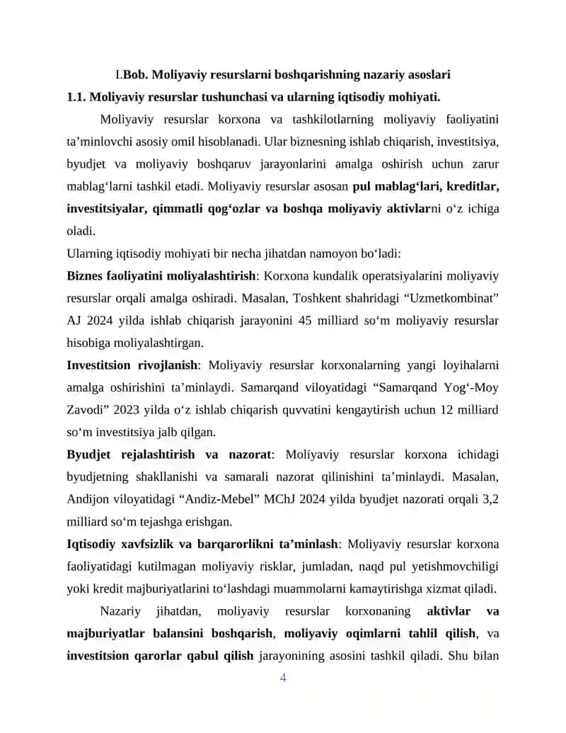 Moliya nazorati orqali biznes faoliyatini takomillashtirish 4