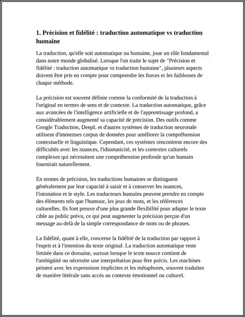 LA TRADUCTION AUTOMATIQUE FACE À LA TRADUCTION HUMAINE 4