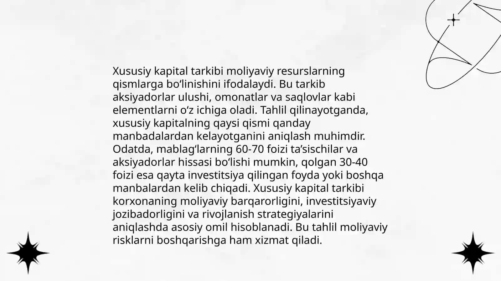 Xoʻjalik yurituvchi subʼyektlar xususiy kapitali tahlili 4