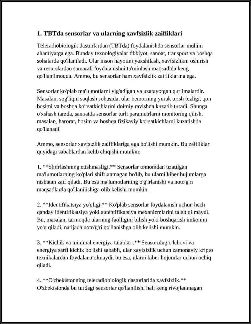 TEXNIK BOSHQARUV TIZIMLARINING (TBT) TARKIBIY QISMLARI VA ULARNING XAVFSIZLIK ZAIFLIKLARINI O‘RGANISH 4