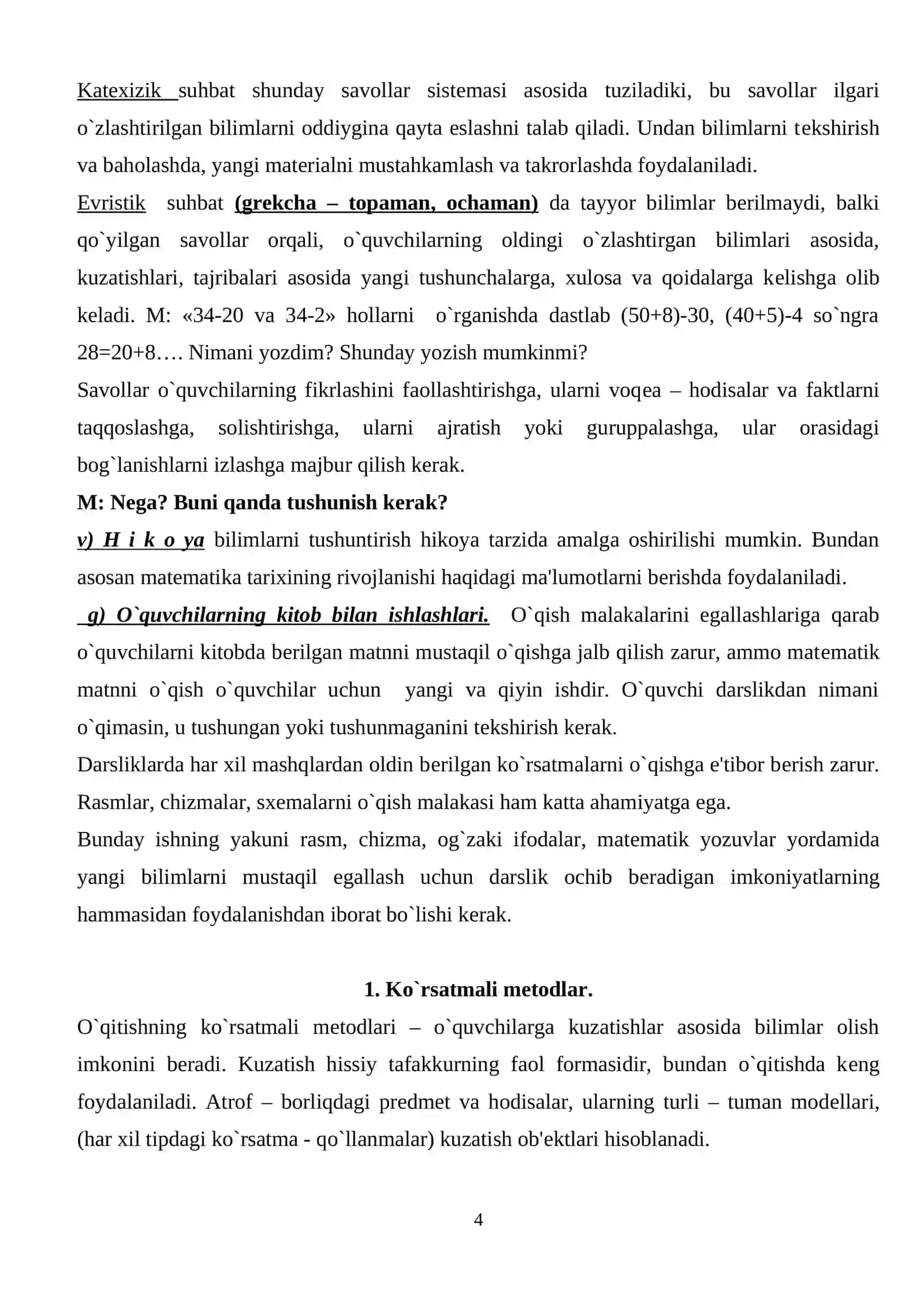 Boshlang`ich sinflarda matеmatika o`qitish mеtodlari 4