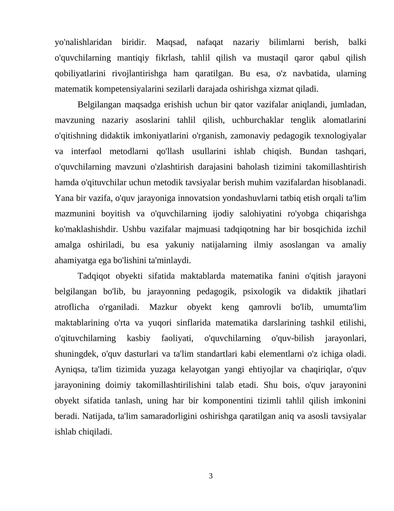 Uchburchaklar va ularda metrik munosabatlar mavzusini o`qitish metodikasi. Uchburchaklarni tenglik alomatlarini o`qitish metodikasi 4