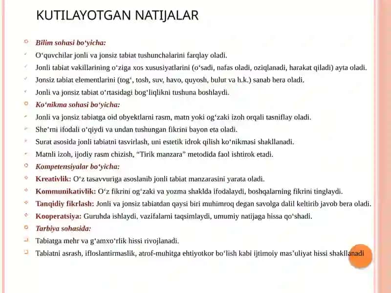 Tirik organizmlar va jonsiz tabiat 4