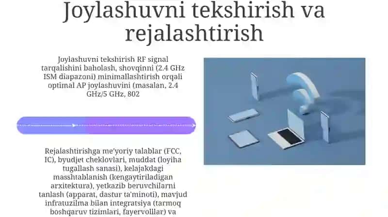 Simsiz tarmoq dizayni: Wi-Fi tarmoqlarini rejalashtirish va joylashtirish 4